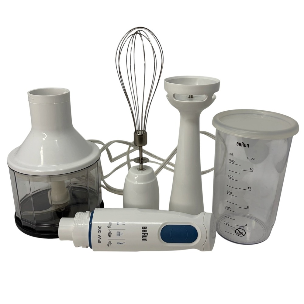 Vintage Braun Multiquick MR430HC Hand Blender Chopper Whisk Set Type 4185